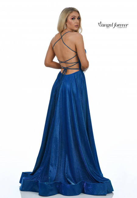 Angel Forever Royal Blue Strappy Ballgown